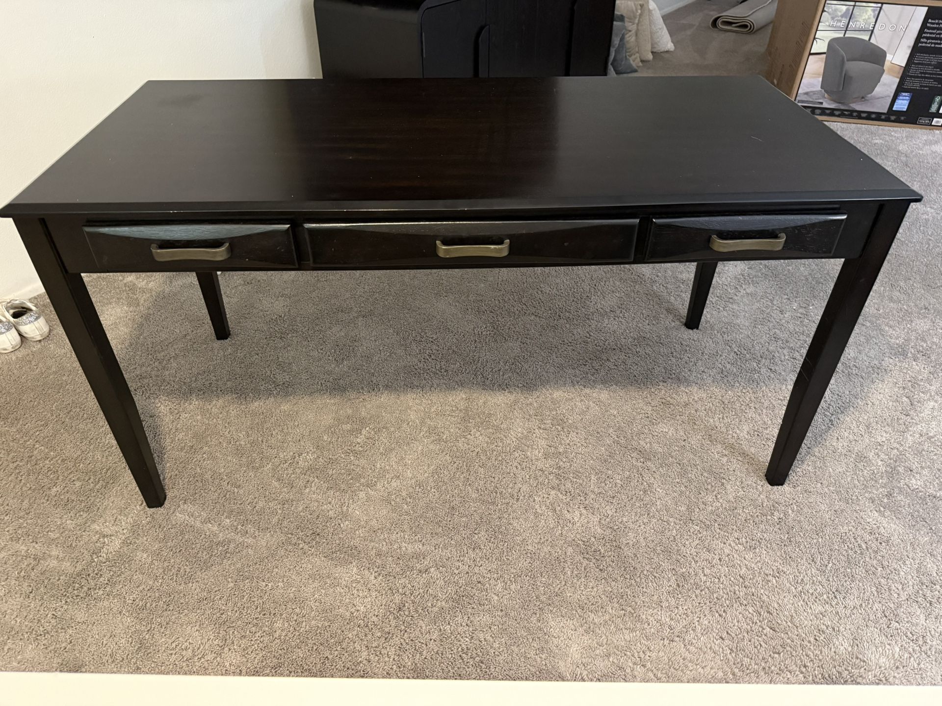 Ashley Furniture Executive Desk and Storage Filing Credenza