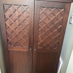 Computer Desk Armoire   33” W x 55” H x 21.5” D.