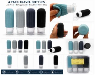 Bulk Wholesale Case Lot 140 Packs Silicone Travel Bottles 560 Total 3oz Bags
