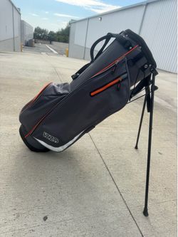 Izzo Golf Ultra-Lite Stand Bag - Grey/Orange