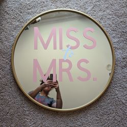 26in Bridal Shower Wedding Day Mirror Decor