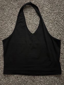 Black Halter Crop Top