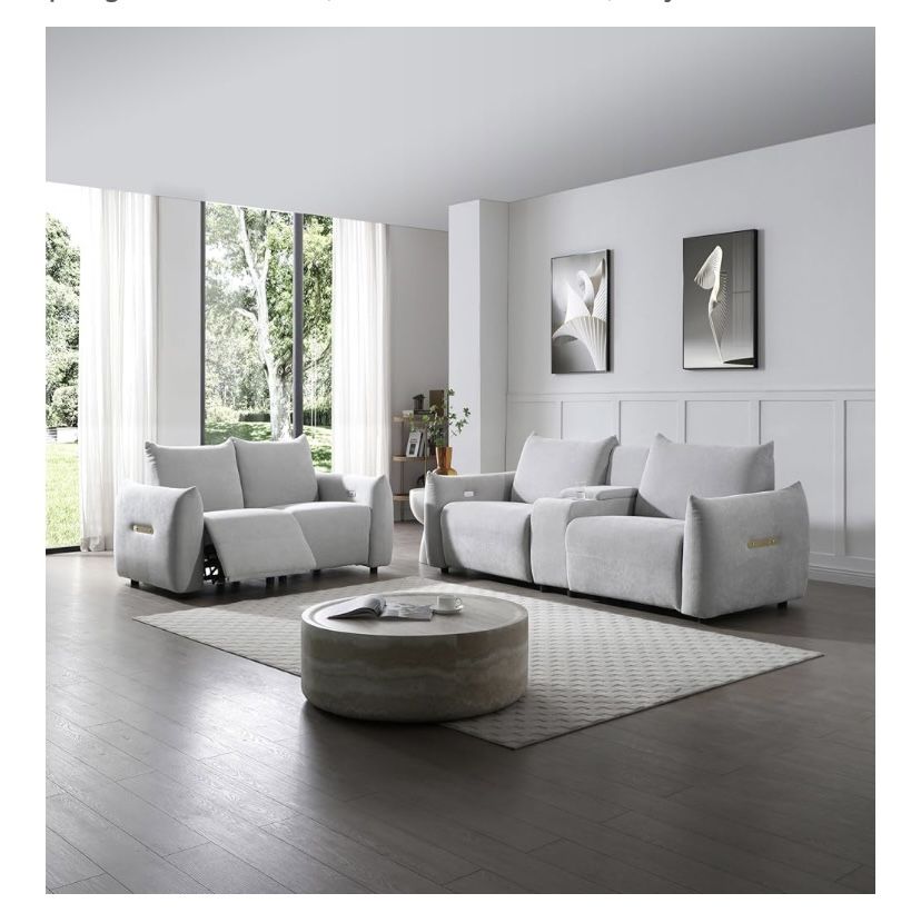 Gorgeous Modern Power Recliner Set - Sofa + Loveseat