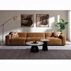 Brown RH inspired modular sectional sofa, free delivery✅ chocolate brown RH dupe modular sofa