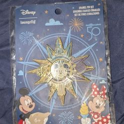 Walt Disney World WDW 50th Anniversary 5 Pin Set