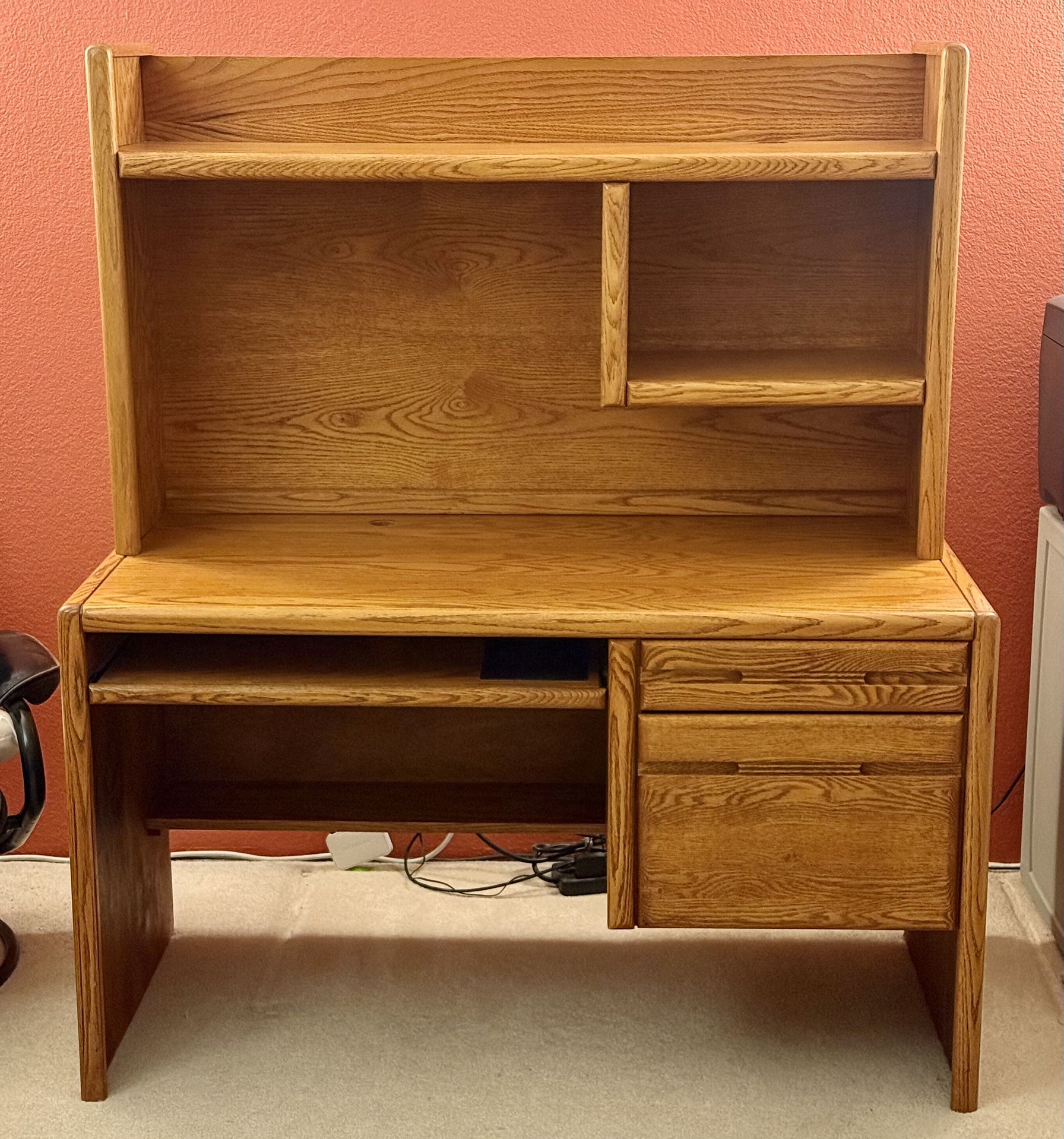 Solid Oak Computer Desk
