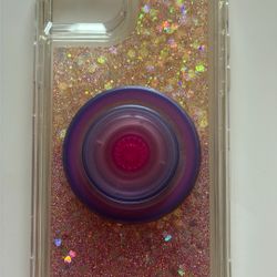 Glitter Phone Case With Pop socket For iPhone 14 Plus 