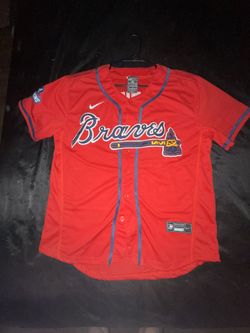 Ozzie Albies Braves World Series Red Jersey