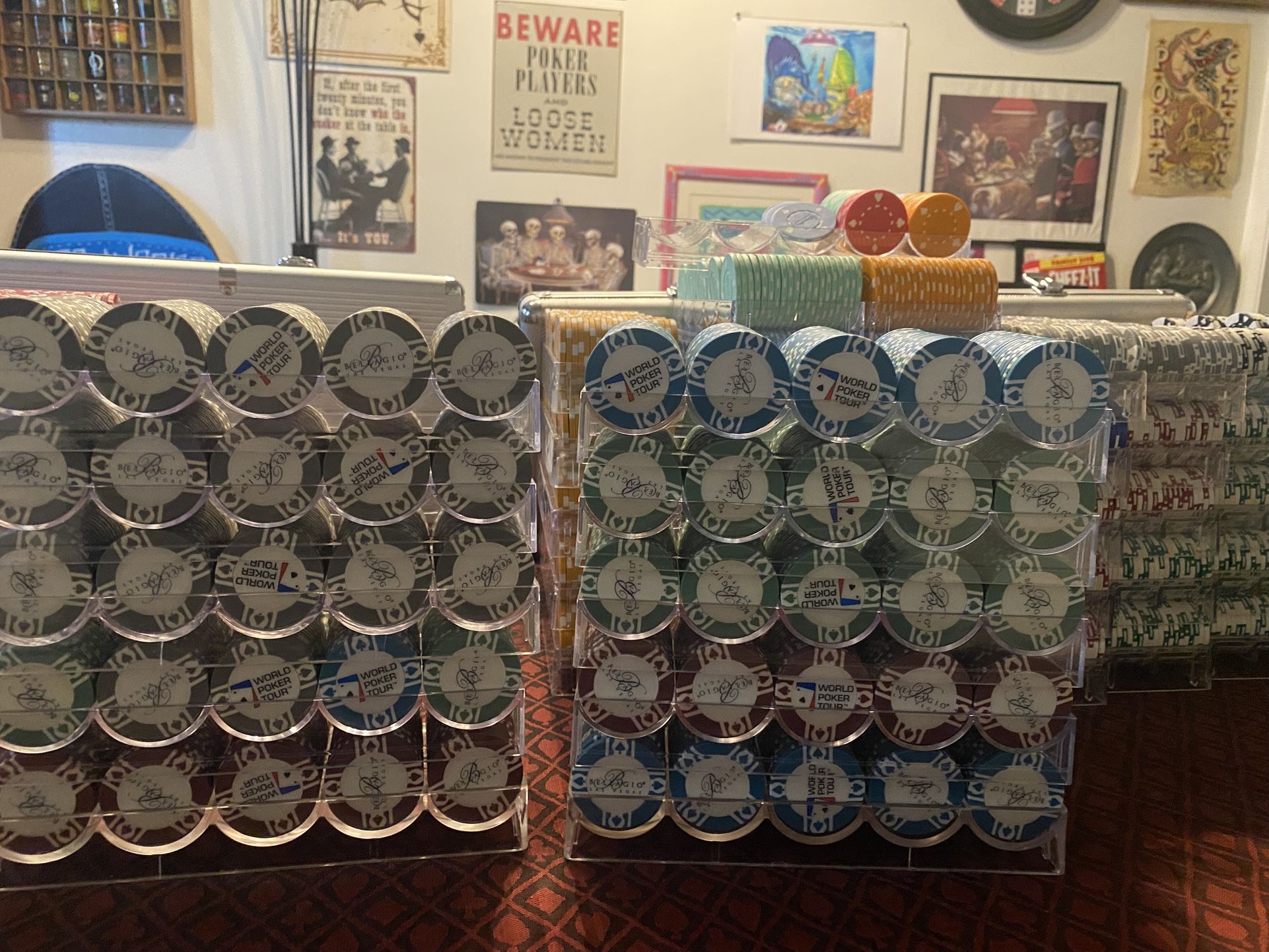 1000 Pc Poker Chip Set World Poker Tour/Bellagio