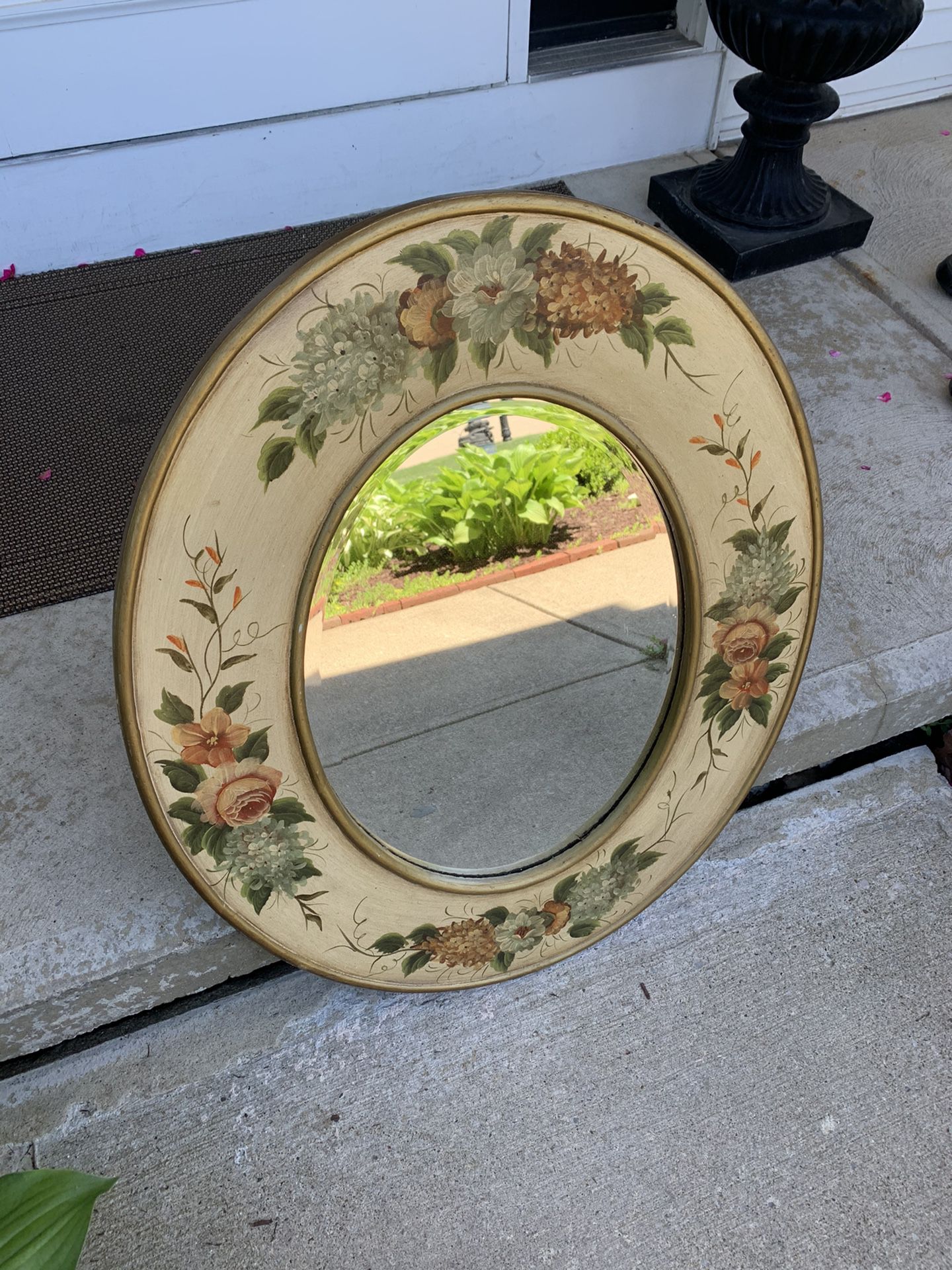 Hand Painted Beveled Mirror