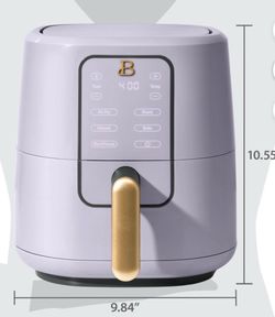 Beautiful 3 Qt Air Fryer with TurboCrisp Technology, EverGood Ceramic Nonstick Coating, Lavender by Drew Barrymore