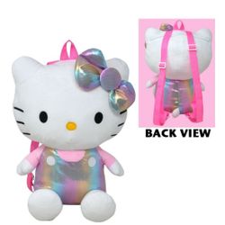 Hello Kitty Plush 15" Backpack New 