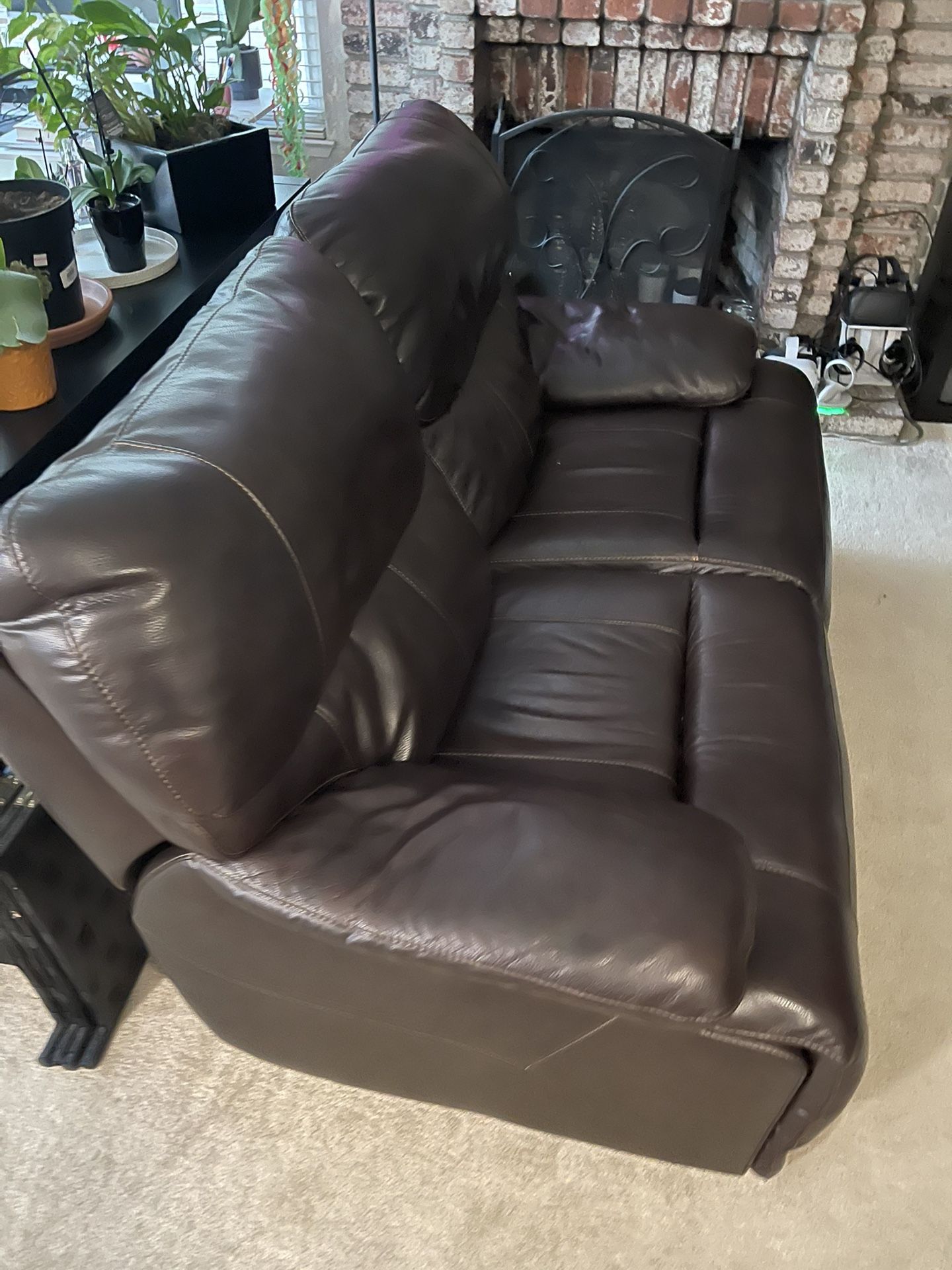 Leather Recliner Loveseat