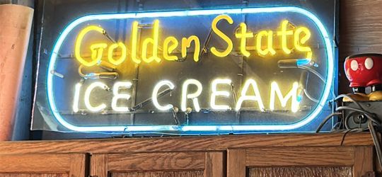 Vintage GOLDEN STATE ICE CREAM neon sign