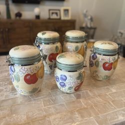 Gorgeous Gibson Fruit Grove Canisters