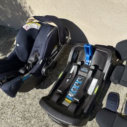 Nuna Pipa Car Seat + Base + Infant Insert + Stroller Adapter