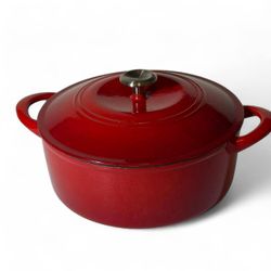 Tramontina 5.6 Qt Red Enameled Cast Iron Dutch Oven