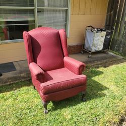 Burgundy Red Armchair