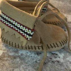 0-6 Month Size 1 Handmade Genuine Moccasins 
