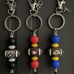 NFL Football Keychains- 4 Pictures- See Info For Availability 