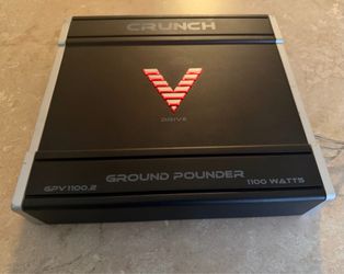 Car Amplifier Crunch Ground Pounder Series 2/1channel Bridge Mono Mode 1100watts max class A/B for bass subwoofers or speakers
