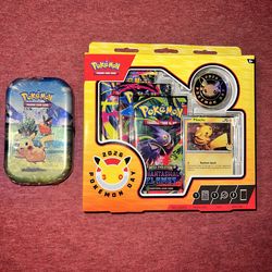 Pokemon bundle - ascendant hero’s pikachu tins and Pokemon day 2026 collection box