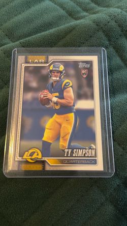 Ty Simpson Topps Rookie Card LA Rams