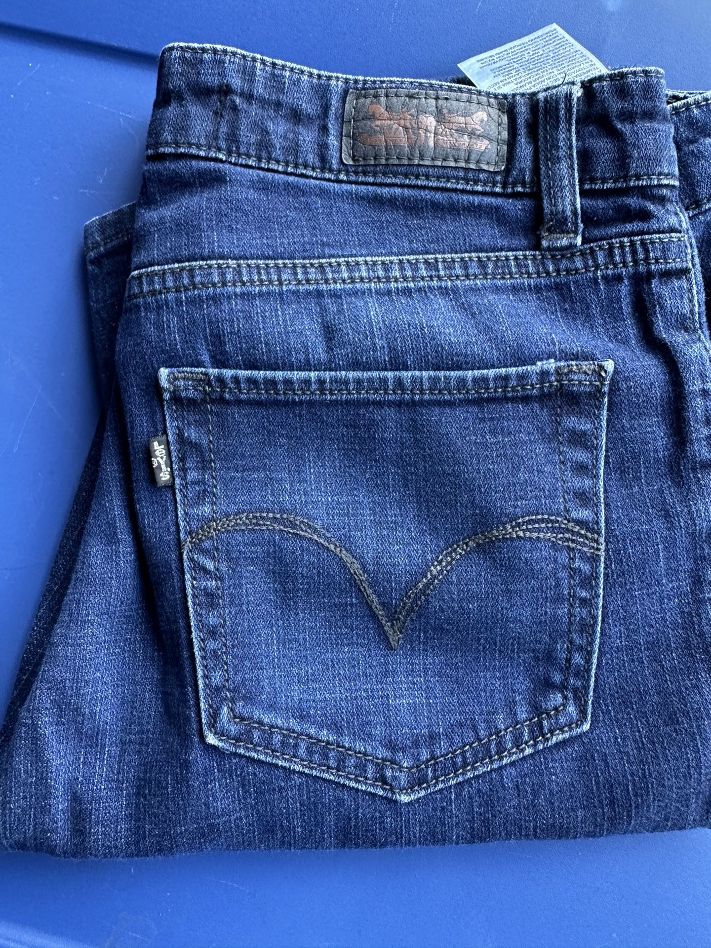 Levis Jeans Womens 28/6 Dark Blue Denim Pants 711 Skinny Low Rise Stretch Preppy