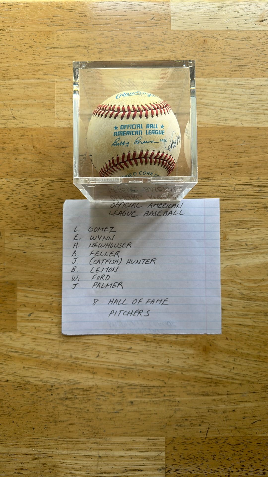 Official American League Baseball Signed by 8 Hall of Fame Pitchers!