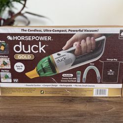 New Horsepower Duck Vacuum Gold Edition Cordless Rechargeable Ultra-Compact