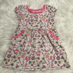 Swiggles 3T pink and fun print toddler baby girl dress