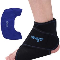 NEWGO Ice Packs for Ankle Pain Relief, Ankle Ice Wrap Flexible Ankle Cold Wrap Hot Cold Therapy Ankle Wrap for Sprained Ankles, Tendonitis, Plantar Fa