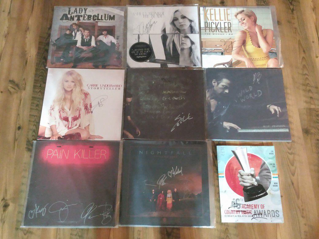Rare Country LP's Collection Signed RSD Eric Church Carrie Underwood 