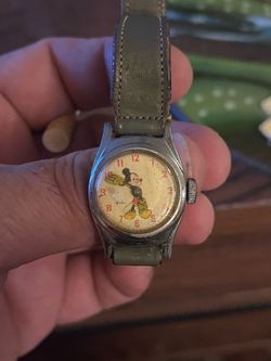 Vintage 1940s Mickey Mouse Mechanical Watch - US Time Corp (As-Is)