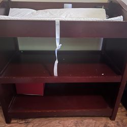 Solid Wood Changing Table And Storage 