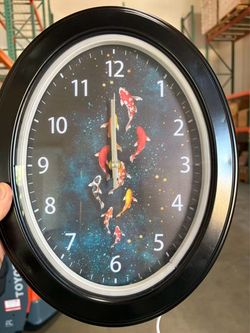 10” x 13” Koi Fish LED Wall Clock