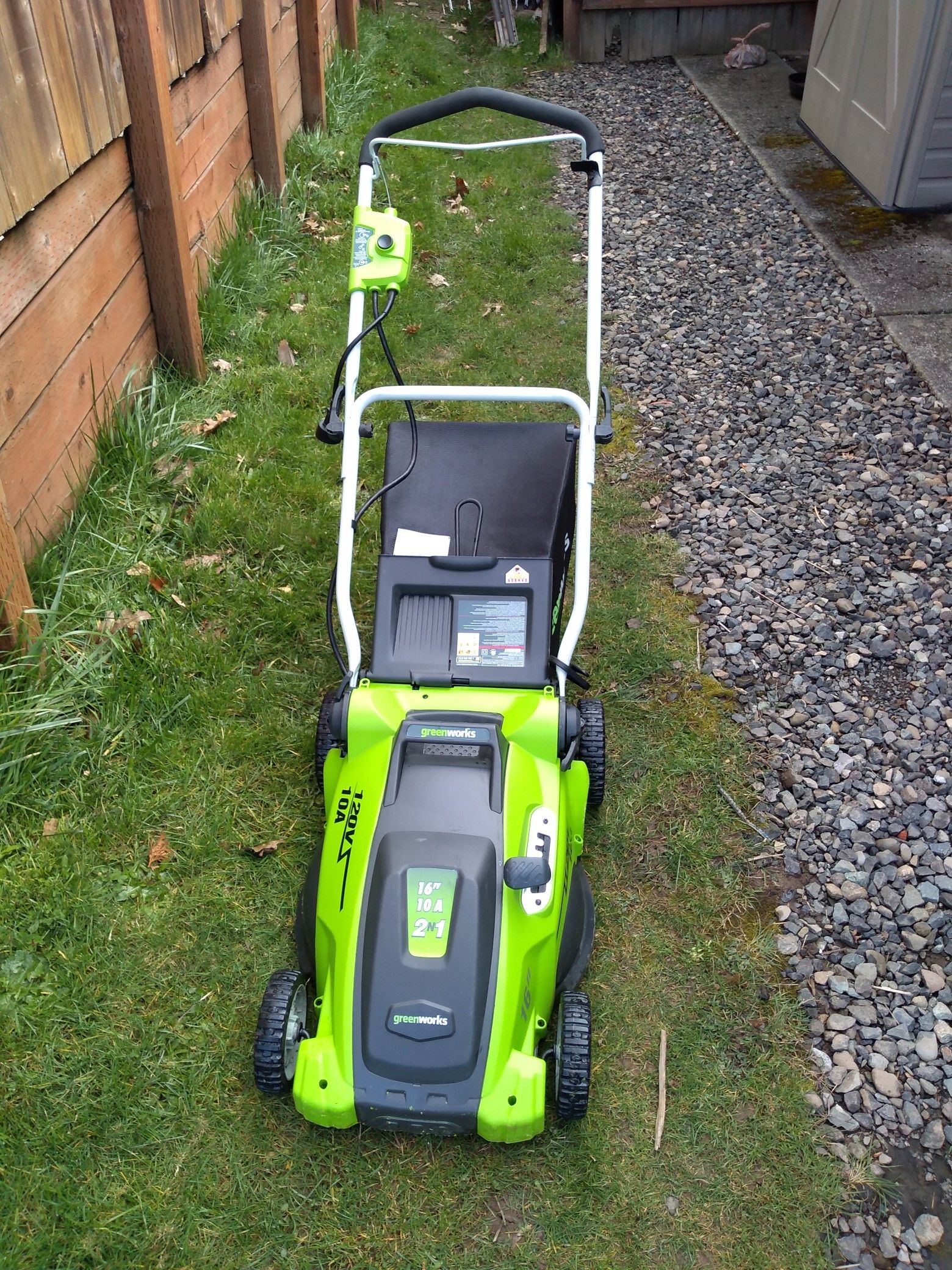 Greenworks electric lawn mower