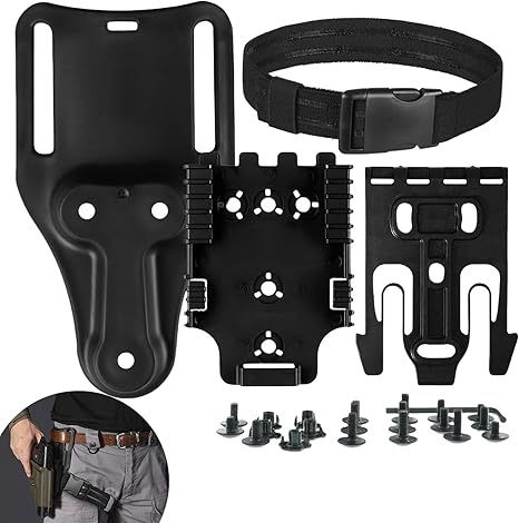 BRAND NEW Gun Holder Accessories with Thigh Strap Tactical Police Gear, 2" Mid Ride Belt Loop & Qls Quick Locking System