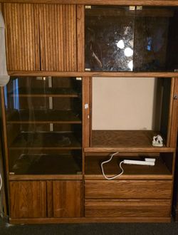Traditional oak tv stand