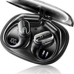 new Open Ear Earbuds Bluetooth Headphones Wireless - 80Hrs Playtime Wireless Earbuds with IPX7 Waterproof Touch Control Earphones Sport with 18.2mm Dr