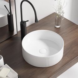 Round Vessel Sink 14 Inch Above Counter