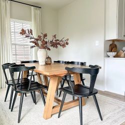 Beautiful Brand New wood Dining Chairs From Poly And Bark