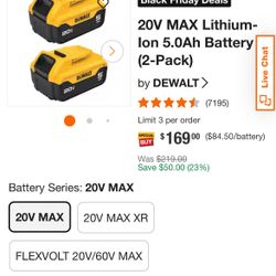 Dewalt Batteries 