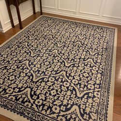 Navy and Cream Rug
