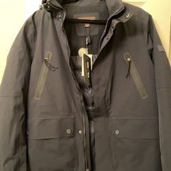 Michael Kors X Tech Hybrid Water Repellent Hooded Parka Size M