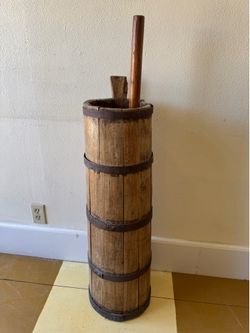 Authentic Antique Wooden Butter Churn with Dasher