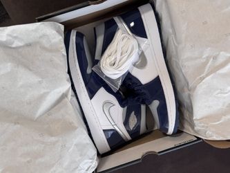 Jordan 1 High Golf (White / Metallic Blue)