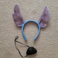 Disney Stitch Headband And Nose New.