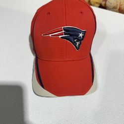 England Patriots Reebok Hat Cap Mens Red On Field Vintage NFL S/M