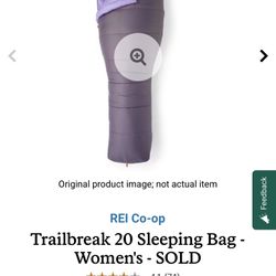 REI Coop Women’s Trail break 20 Degree Sleeping Bag